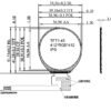 1.45inch full ips round tft lcd module 412*412 resolution circular display qspi 24pin