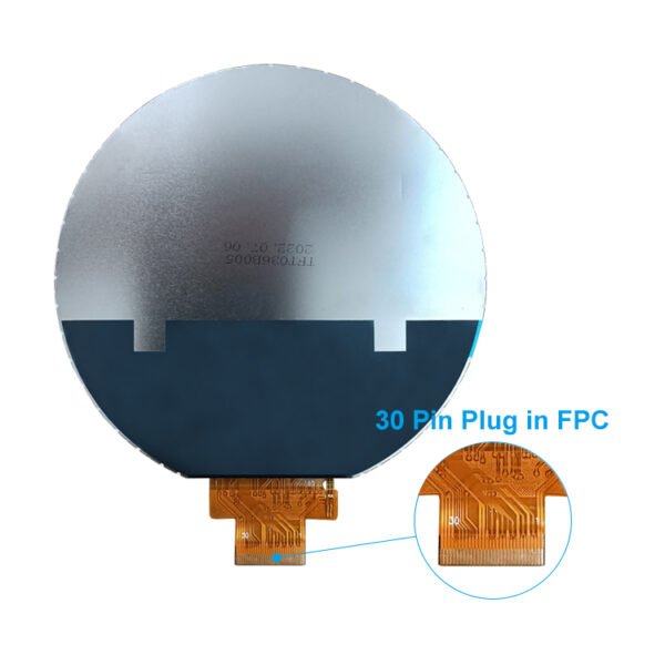 3.6inch round circle tft lcd screen 544*506 full ips rgb interface car lcd display