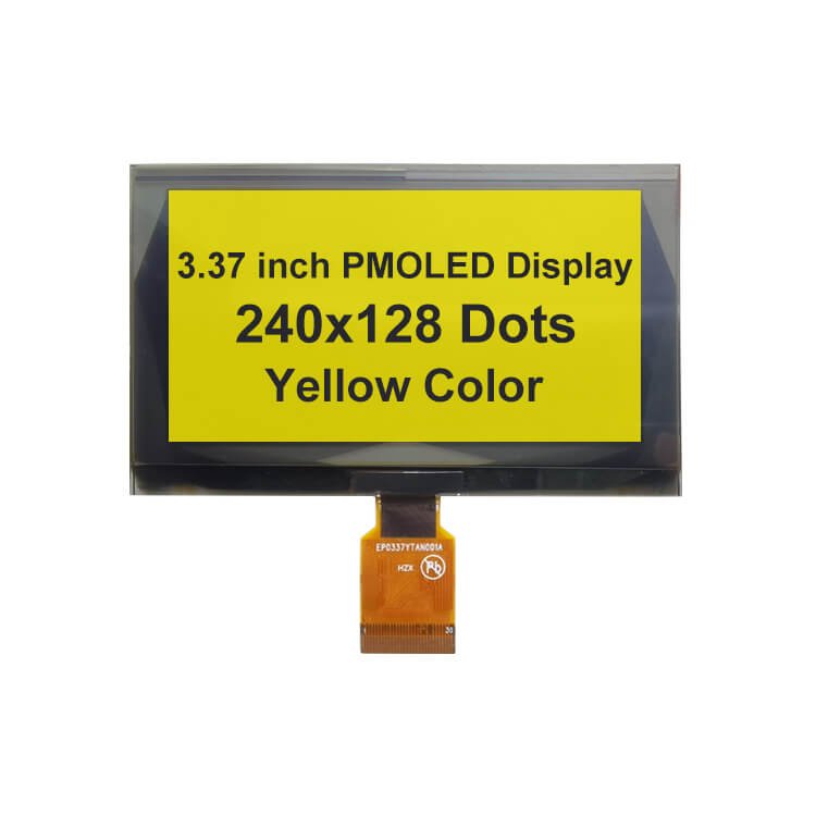 3.37inch yellow color oled