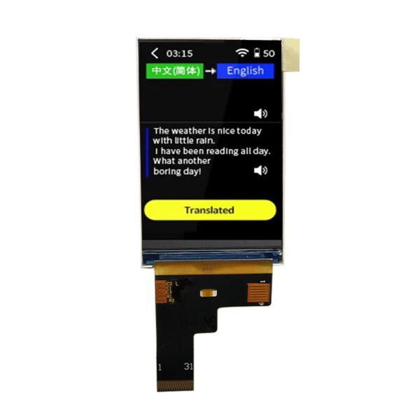 2.3inch 368*552 full ips tft lcd screen 800nit st7701s mipi lcd display