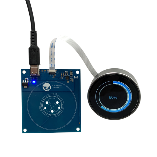 1.43inch round circular knob module 466*466 amoled touchscreen uart smart home controller