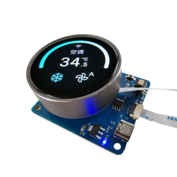 1.43inch round circular knob module 466*466 amoled touchscreen uart smart home controller