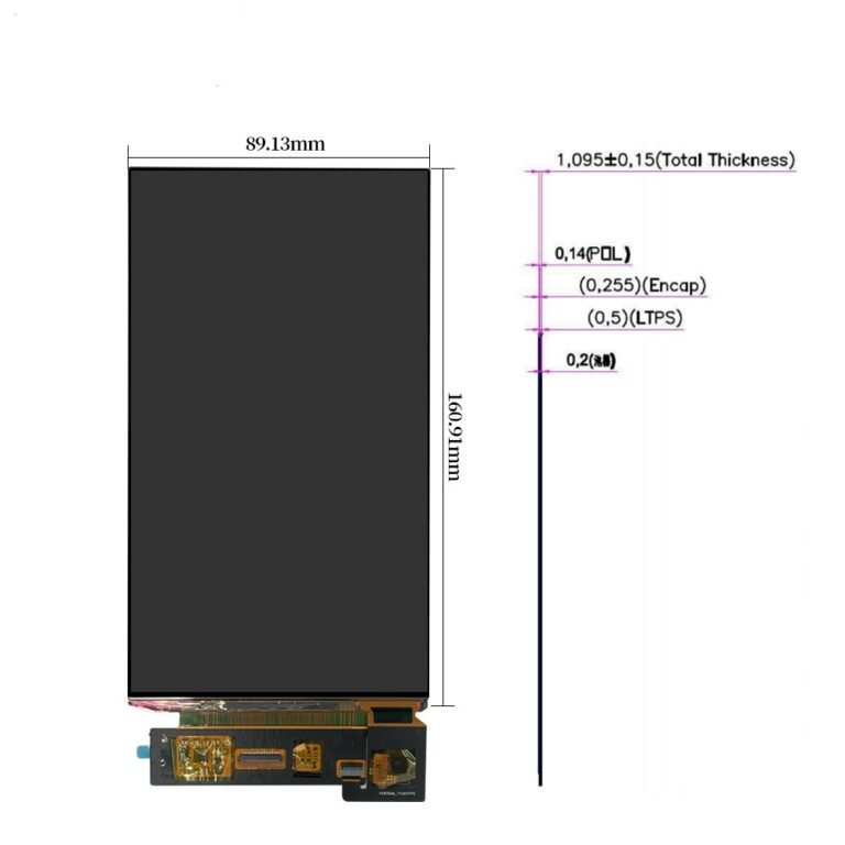 7.0inch AMOLED Touchscreen Panel 1080*1920 Full HD OLED