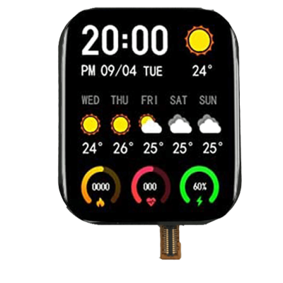 1.96inch oled touchscreen 410*502 qspi 24pin amoled medical device oled display